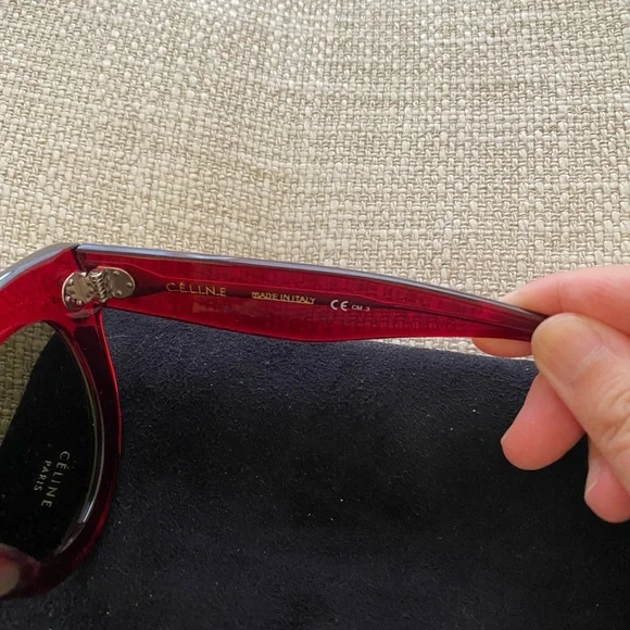 Authentic Celine red oversized sunglasses - Picture 6 of 7